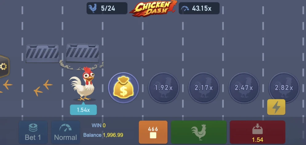 Chicken Dash gameplay